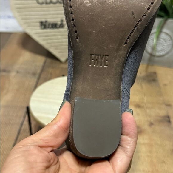 FRYE $328 Naomi Pickstitch Shootie Suede Leather Bootie Boots Size 8.5 - Picture 8 of 14